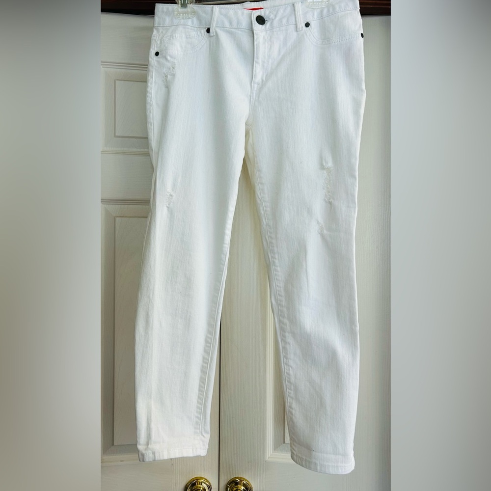 Astor Distressed White Skinny Jeans